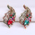 Europe and the United States hot-selling leaf hollow brooch suit with brooch brooch wholesale retro alloy set diamond brooch