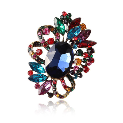 Korean fashion creative personality crystal glass brooch brooch women's clothing accessories