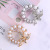 Butterfly pearl brooch diamond alloy round brooch female highlighted pearl brooch brooch pin accessories