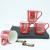 The new red coffee ceramic cup can be promoted advertising cup cartoon coffee cup water cup