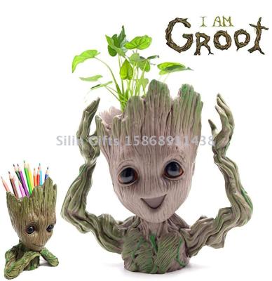 Slingifts Baby Groot Flowerpot Flower Pot Planter Figurines Tree Man Cute Toy Pen Pot Garden Planter Flower Pot Gift