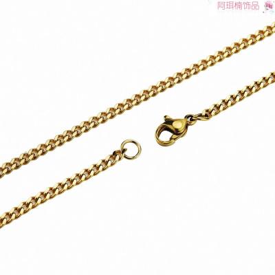 Arnan jewelry stainless steel single-side grinding chain stainless steel chain cross-border boutique manufacturers sales