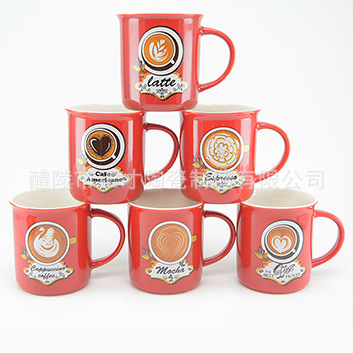 The new six mixed imitation ceramic cups can be promoted coffee cups water cups ceramic cups