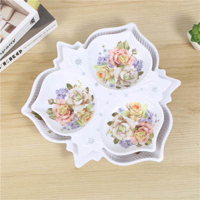 Melamine Fruit Basket Imitation Porcelain Plate Bowl Tray Fruit Imitation Porcelain Melamine European Fruit Plate Dried Fruit Tray Snack Candy Dish