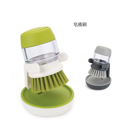 Tableware brush with cleanser essence container Kitchen cleaning brush