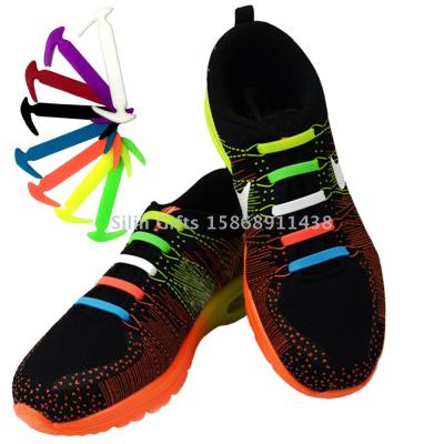 Slingifts 12PCS Set No Tie Shoelaces Easy Tie Elastic Silicone Shoe Laces Canvas Sneakers