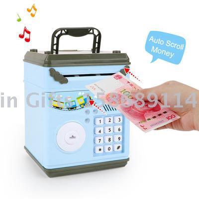 Slingifts Electronic Kids Money Bank Password Coin Bank Automatic Eat Cash with Key