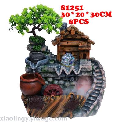 81254 Factory Direct Sales Resin Decorations Water Fountain Home Furnishings Opening Gift