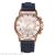 The new simple business men's belt rose gold watch