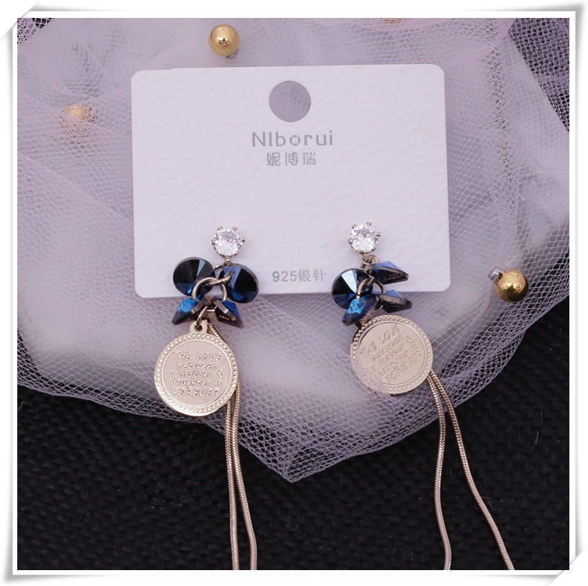 白日梦长群青原创设计钩针少女心ins耳环满天星超仙珍珠圆脸显瘦