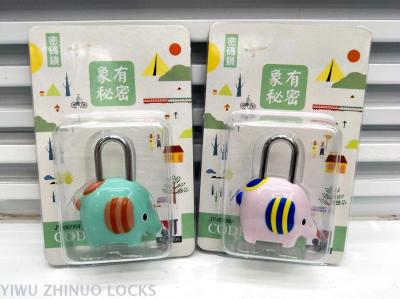 Cute Elephant shape promotional luggage combination lock 