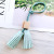 PU leather wood bead double head sequined tassel pendant diy accessories bag mobile phone accessories key chain pendant