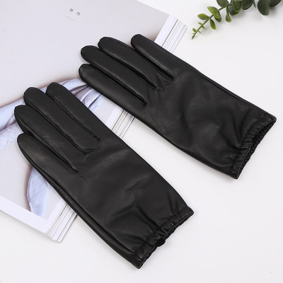 Ladies' leather gloves imported sheepskin gloves for autumn and winter heat preservation and anti-cold mittens touch screen gloves