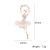 Korean fashion dress and accessory brooch is in vogue with the new elegant dancing ballerina girl brooch 2018