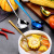 Soup Spoon Stainless Steel 304 Sauce Spoon Multi-Purpose Deepening Common Spoon Creative Style Big Head Long Handle Spoon Korean Spoon