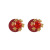 Silver needle 2019 piglet red pearl earring female Korean personality snowflake earring earrings