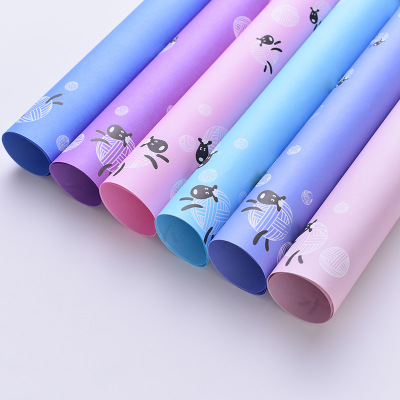 Shunqing new cartoon lang green paper kraft paper flowers wrapping paper bouquet gift wrapping paper paper