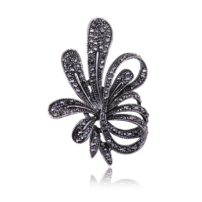 Cross-border sources of European and American fashion brooch luxury alloy flowers corsage brooch foreign trade accessories wholesale