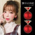 Silver needle 2019 piglet red pearl earring female Korean personality snowflake earring earrings