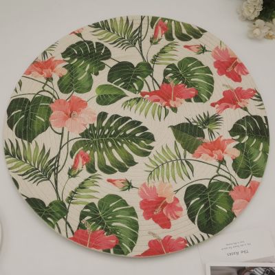 Creative cotton rope woven table mat circular thickened mat retro table pad pad