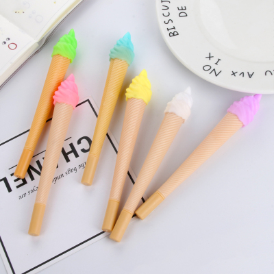 Japanese and Korean Creative New Ice Cream Cone Gel Pen Cute Fashion Creative Pen Signature Pen Student Writing Supplies