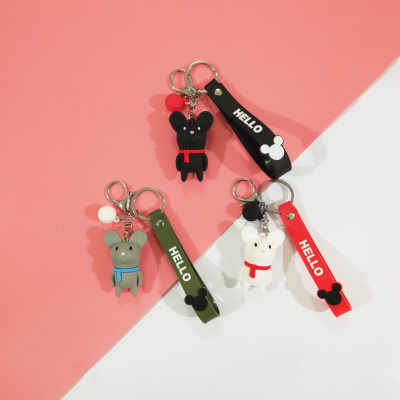 Cartoon scarf mouse key chain pendant handicraft accessories fashion female bag accessories hanging ornaments doll hang