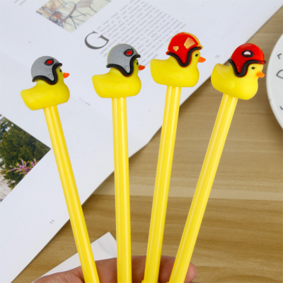 Factory Direct Sales Creative New Cartoon Brave Duckling Animal Gel Pen Stylish Pen Student Studying Stationery Wholesale