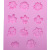 Multi-flower silicone mold for cake decoration with diy baking artist