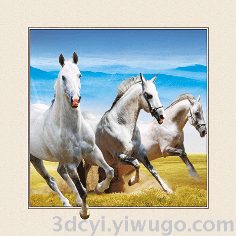 Factory Direct Sales 3D 5D Three-Dimensional Three-Dimensional 40X40 Currently Available Animal Landscape May Graphic Customization