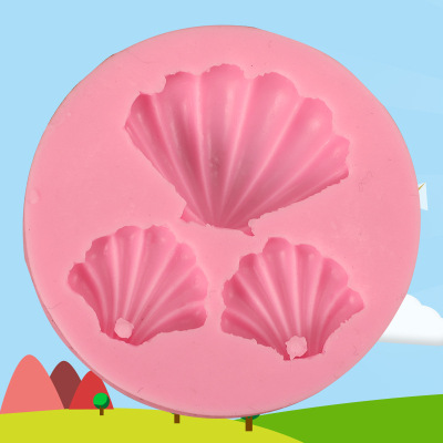 Scallop pattern silicone mold diy baking appliance cake sugar flower cake decoration mold