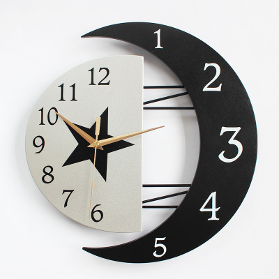 Yihong clock wall clock craft clock craft wall clock Art clock iron clock Peacock clock home decoration crafts watch