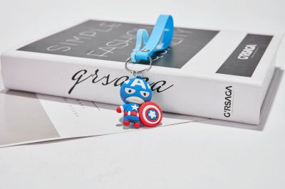Gift web celebrity toy captain America pendant captain America key chain superman color silicone doll