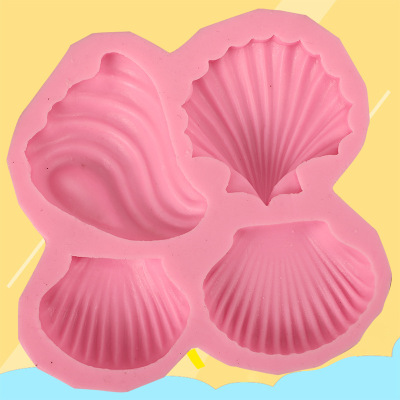 Pearl shell pattern silicone mold diy baking appliance cake sugar flower cake decoration mold