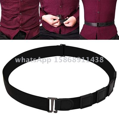 Mens Shirt Stay Black Tuck It Belt Non-slip Wrinkle Bandage Super Belt for Formal