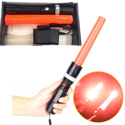 Strong Light Rechargeable Flashlight Signal Light LED Traffic Baton Warning Light Fire Protection Exclusive for Light Stick