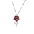 S925 pure silver plated platinum use garnet goldfish necklace simple and stylish valentine 's day gift popular in Chesapeake and Japan