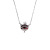 S925 pure silver plated platinum garnet fox necklace simple and versatile fashion valentine's day gift accessories from Japan and South Korea