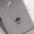 S925 pure silver plated platinum garnet fox necklace simple and versatile fashion valentine's day gift accessories from Japan and South Korea