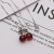 S925 pure silver plated platinum garnet cherry necklace simple and versatile fashion valentine's day gift Japanese and Korean accessories