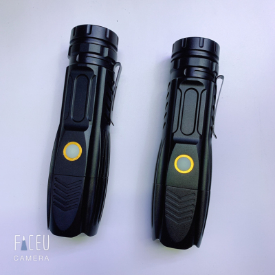 Super Bright Long Shot P90 Charging Flashlight Brighter than Car Lights Flashlight with Knock Glass Escape