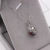 S925 pure silver vintage garnet lucky cat necklace simple and stylish valentine's day gift from Japan and Korea