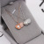 S925 pure silver plated platinum shell sticky strawberry crystal necklace simple and versatile fashion valentine's day gift popular in Korea and Japan