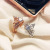 Douyin ring web celebrity the same revolving ring female ring crown personality Korean joint ring fashionable people open forefinger ring