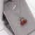 S925 pure silver plated platinum garnet cherry necklace simple and versatile fashion valentine's day gift Japanese and Korean accessories