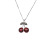 S925 pure silver plated platinum garnet cherry necklace simple and versatile fashion valentine's day gift Japanese and Korean accessories