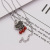 S925 platinum garnet vintage Thai silver lock necklace simple and versatile fashion valentine's day gift accessories from Japan and South Korea