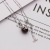 S925 pure silver vintage garnet lucky cat necklace simple and stylish valentine's day gift from Japan and Korea