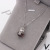 S925 pure silver vintage garnet lucky cat necklace simple and stylish valentine's day gift from Japan and Korea