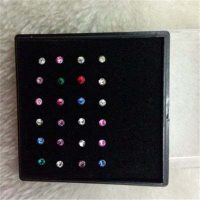 Simple mini rhinestone stainless steel nose nail piercing accessories wholesale 1.8 mm24 boxed earring earring spot
