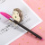 Factory Direct Sales Creative Candy Color Black Stick Bead Ballpoint Pen Imitation Needle Plastic Insert Ball Point Pen Wholesale